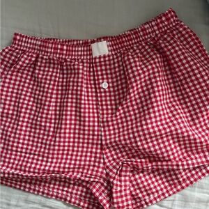 Red and White Checkered Boxers